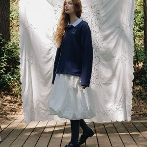 Fritur NWT Women's Volume Pocket Skirt in White  One Size